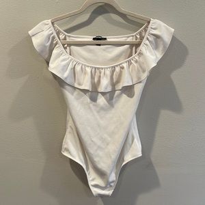 Express, Ruffle body suit, Size XS